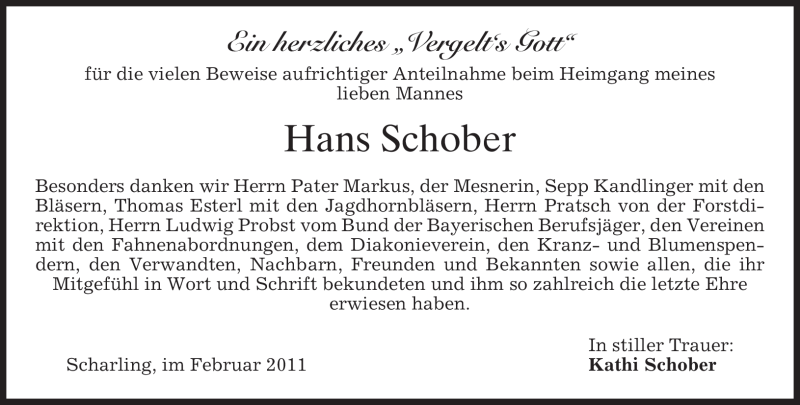 Traueranzeigen Von Hans Schober Trauer Merkur De