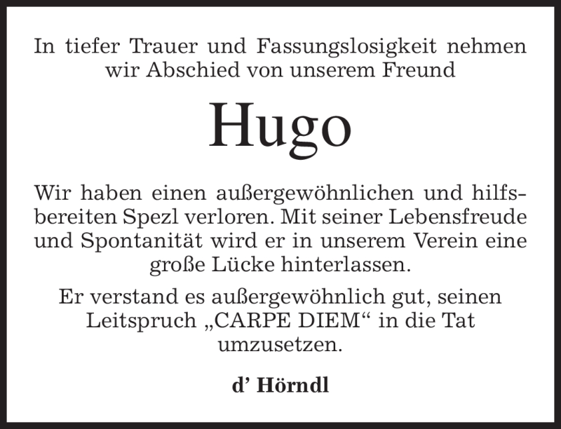 Traueranzeigen Von Hugo Rieger Trauer Merkur De