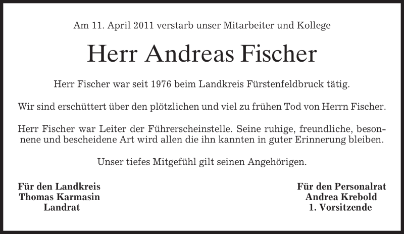 Traueranzeigen Von Andreas Fischer Trauer Merkur De