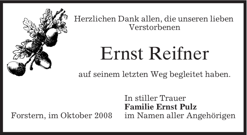 Traueranzeigen Von Ernst Reifner Trauer Merkur De