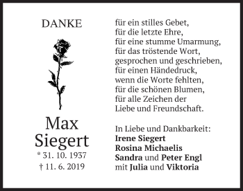 Traueranzeigen Von Max Siegert Trauer Merkur De