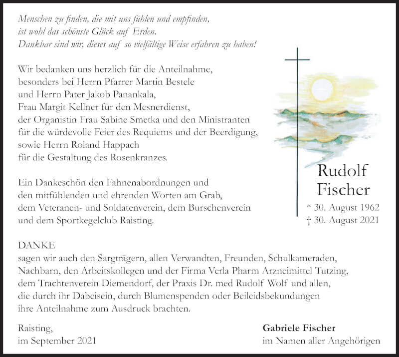 Traueranzeigen Von Rudolf Fischer Trauer Merkur De