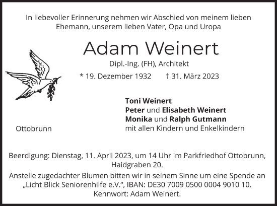 Traueranzeigen Von Adam Weinert Trauer Merkur De