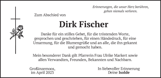 Traueranzeigen Von Dirk Fischer Trauer Merkur De