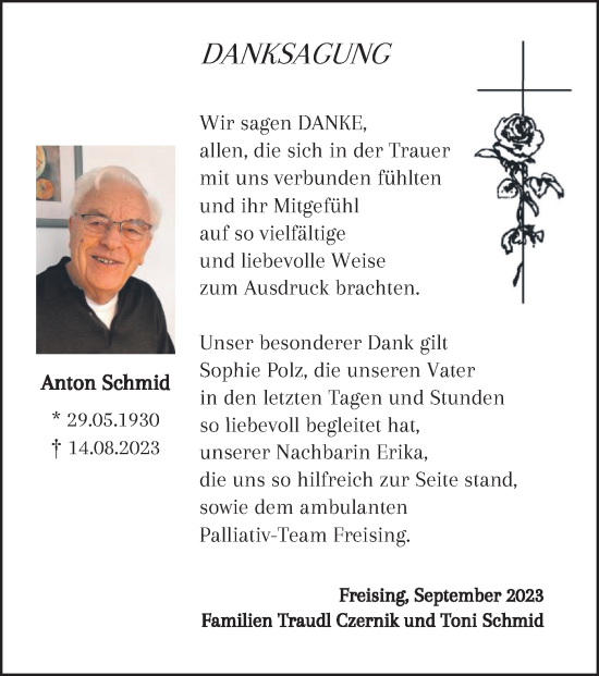 Traueranzeigen Von Anton Schmid Trauer Merkur De