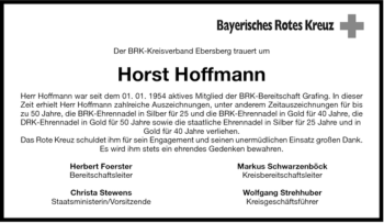 Traueranzeige von Horst Hoffmann von MERKUR & TZ
