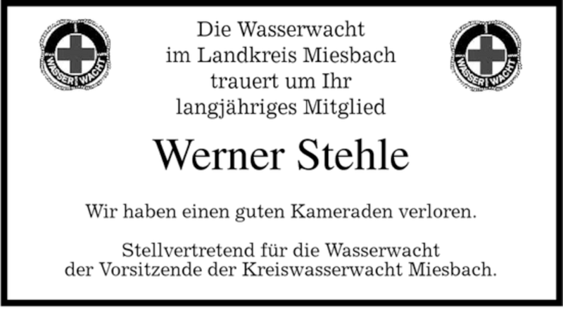  Traueranzeige für Werner Stehle vom 06.07.2007 aus MERKUR & TZ