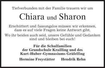 Traueranzeige von Chiara Unbekannt von MERKUR & TZ