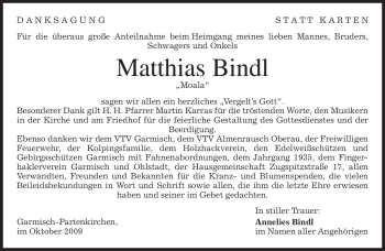 Traueranzeige von Matthias Bindl von MERKUR & TZ