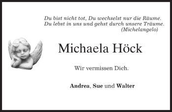 Traueranzeige von Michaela Höck von merkurtz