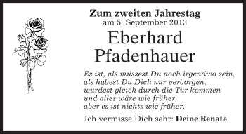 Traueranzeige von Eberhard Pfadenhauer von merkurtz
