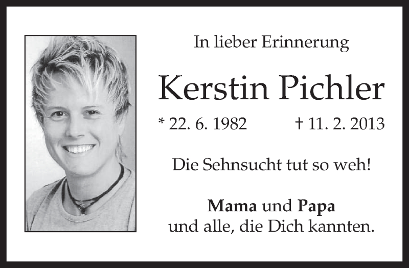  Traueranzeige für Kerstin Pichler vom 11.02.2014 aus merkurtz