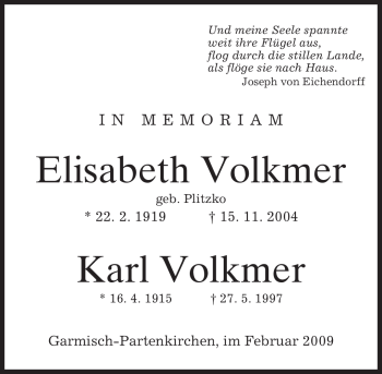 Traueranzeige von Karl Volkmer von MERKUR & TZ