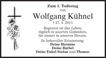 Traueranzeige von Wolfgang Kühnel von MERKUR & TZ