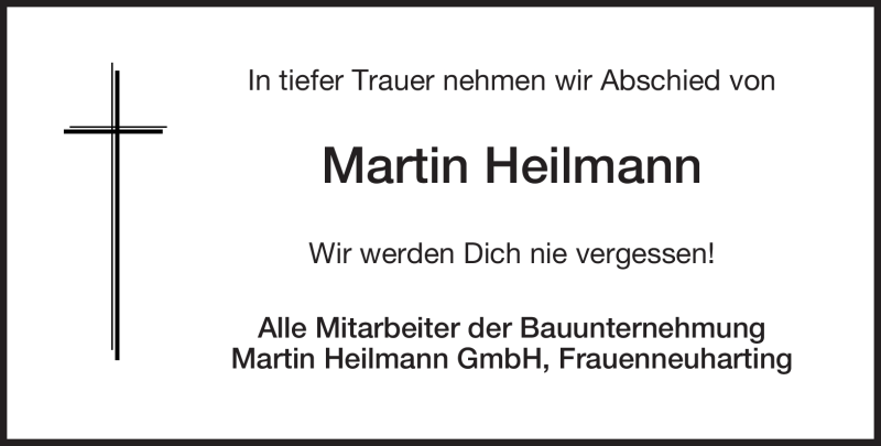  Traueranzeige für Martin Heilmann vom 09.03.2010 aus MERKUR & TZ