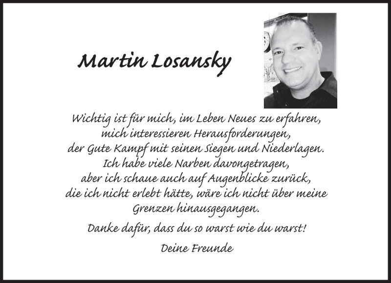  Traueranzeige für Martin Losansky vom 04.12.2009 aus MERKUR & TZ