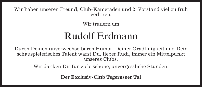  Traueranzeige für Rudolf Erdmann vom 03.05.2012 aus MERKUR & TZ