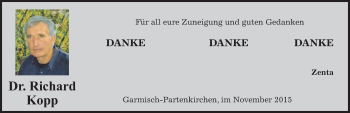 Traueranzeige von Richard Kopp 