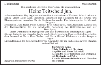 Traueranzeige von Heinz Teitscheid von merkurtz