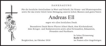 Traueranzeige von Andreas Ell von merkurtz