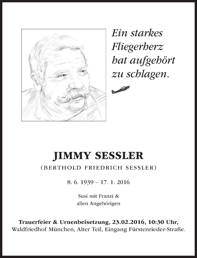  Traueranzeige für Jimmy Sessler vom 18.02.2016 aus merkurtz
