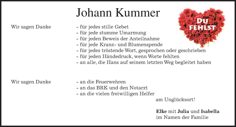  Traueranzeige für Johann Kummer vom 05.03.2016 aus merkurtz