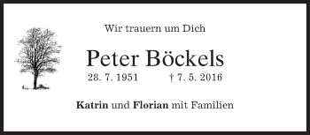 Traueranzeige von Peter Böckels von merkurtz