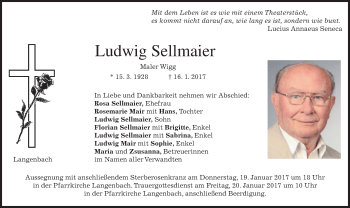 Traueranzeige von Ludwig Sellmaier von merkurtz