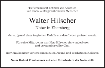 Traueranzeige von Walter Hilscher