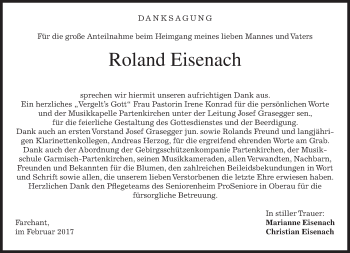Traueranzeige von Roland Eisenach von merkurtz