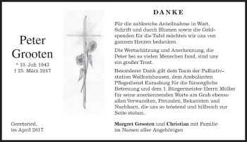 Traueranzeige von Peter Grooten von merkurtz