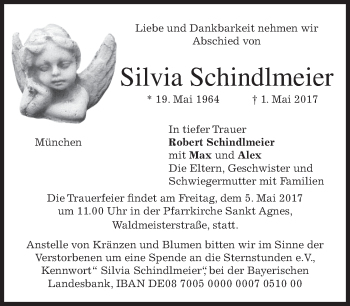 Traueranzeige von Silvia Schindlmeier von merkurtz