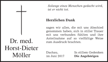 Traueranzeige von Horst-Dieter Möller