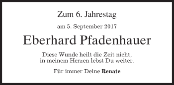 Traueranzeige von Eberhard Pfadenhauer von merkurtz