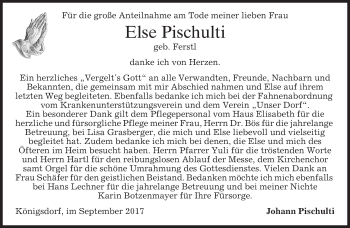 Traueranzeige von Else Pischulti von merkurtz