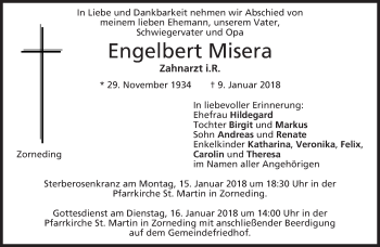 Traueranzeige von Engelbert Misera von merkurtz