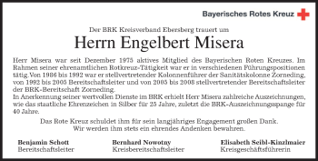 Traueranzeige von Engelbert Misera von merkurtz