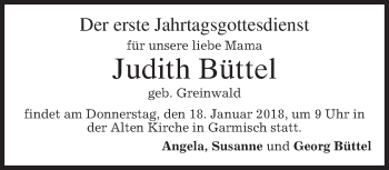 Traueranzeige von Judith Büttel von merkurtz