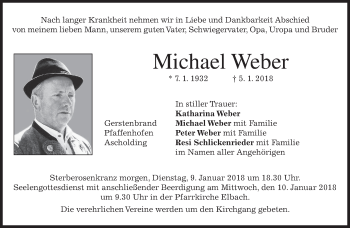 Traueranzeige von Michael Weber von merkurtz