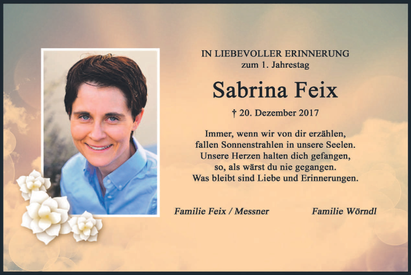  Traueranzeige für Sabrina Feix vom 20.12.2018 aus merkurtz