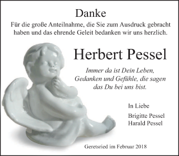 Traueranzeige von Herbert Pessel von merkurtz