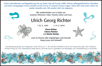 Traueranzeige von Ulrich Georg Richter von merkurtz