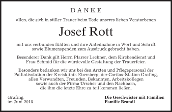 Traueranzeige von Josef Rott von merkurtz