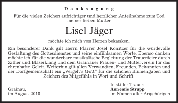 Traueranzeige von Lisel Jäger von merkurtz