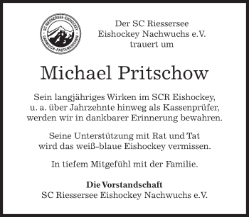Traueranzeige von Michael Pritschow von merkurtz