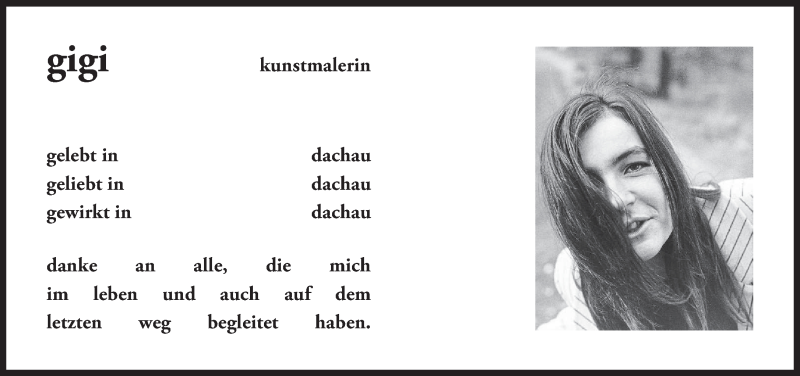  Traueranzeige für Gigi  vom 08.09.2018 aus merkurtz