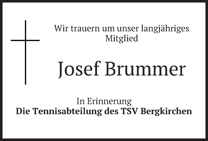  Traueranzeige für Josef Brummer vom 12.01.2019 aus merkurtz