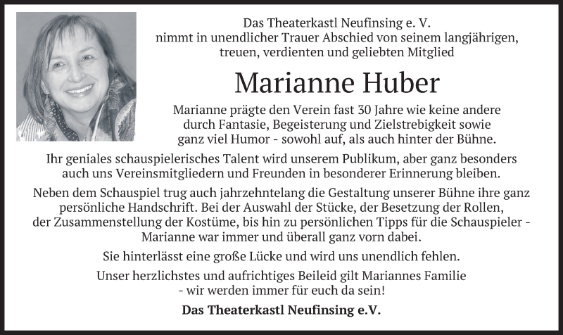  Traueranzeige für Marianne Huber vom 08.06.2019 aus merkurtz