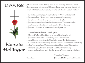 Traueranzeige von Renate Hellinger von merkurtz