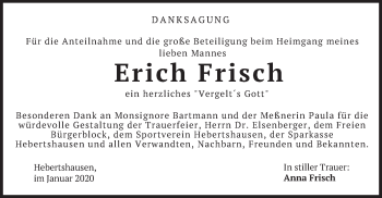 Traueranzeige von Erich  Frisch